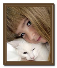 Cat with girl