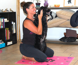Suzi Teitelman and Coali practice doga.
