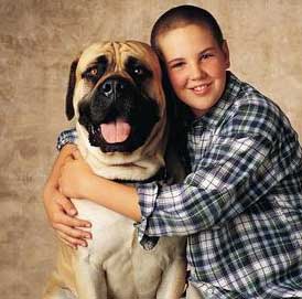 Boy and his pet dog